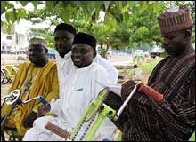 Polio Victims Trust Association members Chairman PHAN Abdu Bako Hashim, left, Secretary PHAN Safiyanu Ado Sharfadi, Chairman PVTA Aminu Ahmed Tudun-Wada, Secretary PVTA Yusuf Umar