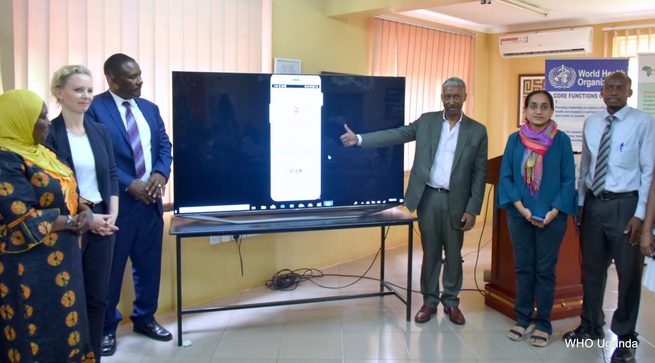 CTCA, Makerere University, Ministry of Health and WHO officials launch the 'Tobacco Spotter' mobile application