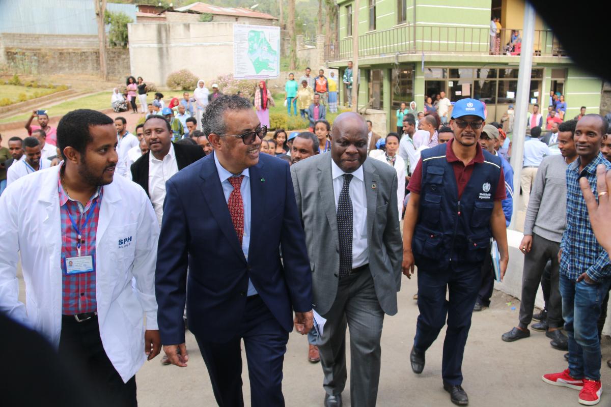 Dr Tedros Adhanom, WHO Director General visiting health facilities in Ethiopia