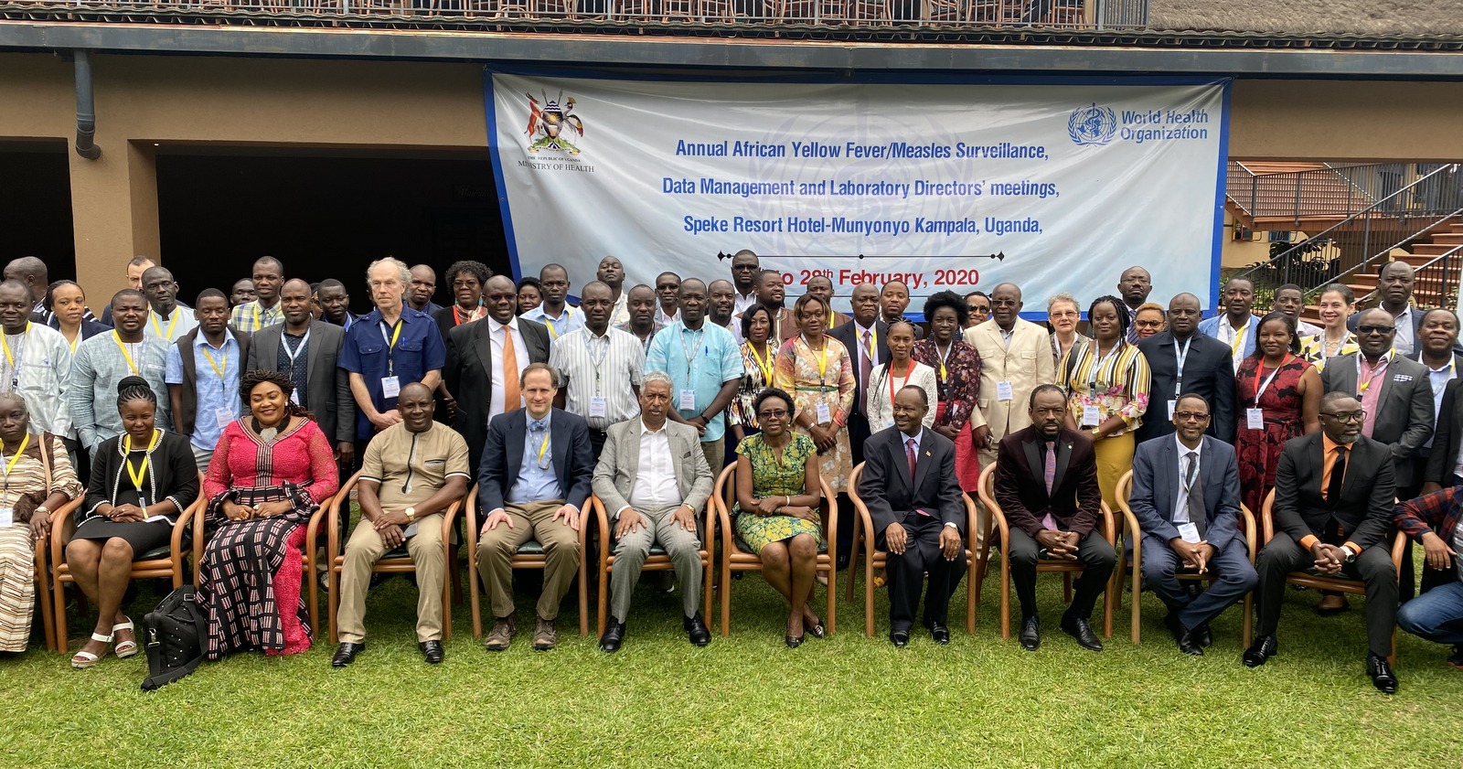 Participants in the Annual African Yellow Fever/ Measles Surveillance Dara management and Laboratory directors' meeting in Kampala 