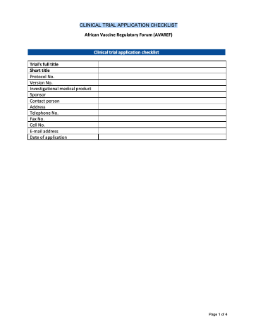 AVAREF GUIDELINES - Tools for Processing Clinical Trial Applications by Ethics Committees and National Regulatory Authorities in Africa