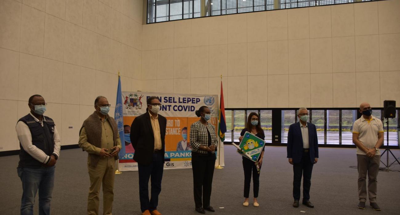 Launching of the national awareness campaign on COVID-19 on Sunday 23 May 2021 by the Prime Minister in the presence of the UN Resident Coordinator and the WHO Representative in Mauritius