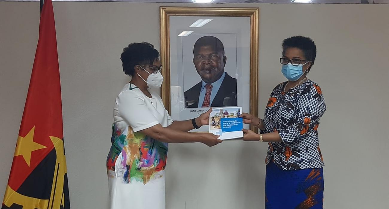A Representante da OMS em Angola, Dra. Djamila Cabral foi recebida em Luanda, pela Ministra da Educação de Angola, Dra. Luísa Grilo, 