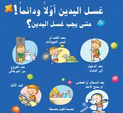 Affiche hygiène des mains en milieux scolaire 2 Algérie OMS UNICEF 