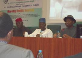 Hon. Ndudi Elumelu and other House Committee members on Health at the Event