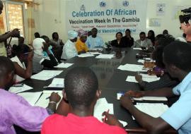 Press briefing and launching of African Vaccination Week in progress