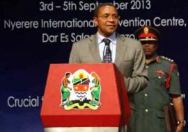 His Excellency, Dr. Jakaya Mrisho Kikwete, President of the United Republic of Tanzania addressing participants at the official opening of the Conference