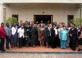 EPI, Cold Chain, Depot Managers and WHO participants at the Effective Vaccine Management training