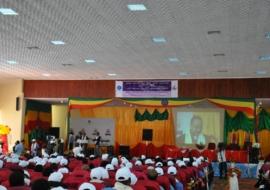 Dr Kesetebirhan Admasu, Minister of Health, speaking at the opening of the 16th ARM on 15 October in Dire Dawa