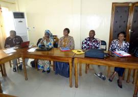 01 Une vue partielle des participants avec a l extrême gauche, le Consultant en Communication, M. Rodrigue BARRY