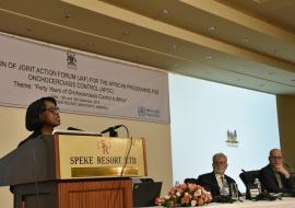 WHO Regional Director Dr. Matshidisho Moeti speaks at the closure of JAF21