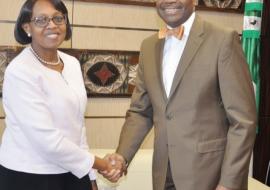 Dr Moeti, WHO Regional Director for Africa and Dr Adesina, President of the African Development Bank