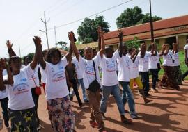 Au départ de la marche contre l’hypertension artérielle