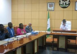 01 The Deputy Governor of Akwa Ibom (Right) and WHO delegation led by the WR