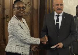 Dr Moeti with the DG of OFID