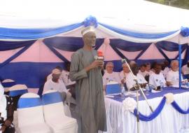 Mr. Momodou Gassama, delivering a statement on behalf of The WHO Representative, Dr. Desta Tiruneh 