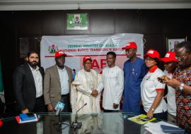 Group Photograph at the World Blood Donor Day, Media press briefing 