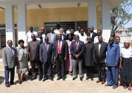 Hon. Dr Riek Gai Kok, Minister of Health – Republic of South Sudan with the delegation of the Africa Regional Certification Commission (ARCC) for poliomyelitis eradication during a two-week verification visit in South Sudan 