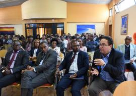  A section of Heads of UN Agencies at the briefing