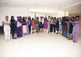 Group of WHO female officers during the International Women's Day celebration  