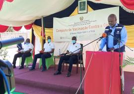 Representante Interino da Organização Mundial de Saúde (OMS) em Moçambique, Dr. Tomás Valdez, no lançamento da campanha