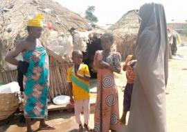 WHO- engaged community informant during sensitization meeting in a nomadic settlement.