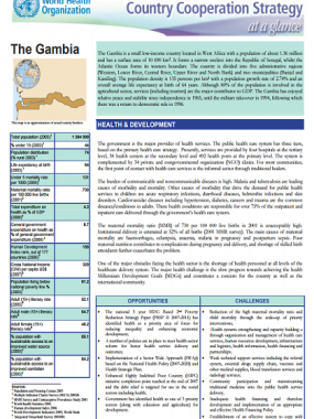 Country Cooperation Strategy at a glance: Gambia