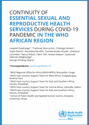 Continuity of essential SRHR Services