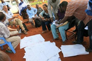 The Polio Outbreak Assessment Team at work in Somali Region, November 2014.