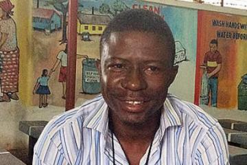 A Liberian doctor, Moses Soka, runs the Ebola Survivors Clinic that opened recently at the Redemption Hospital in Monrovia WHO/C. Bailey