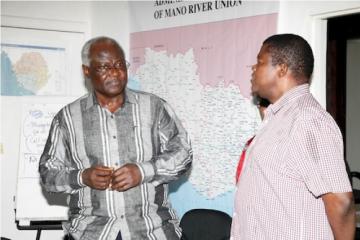 H E President Ernest Bai Koroma and Dr Mufunda WHO Representative WHO/Saffea Gborie