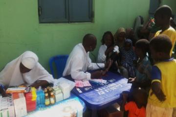 Measuring blood pressure at Soba LGA of Kaduna State