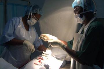 A Medical Male Circumcision being performed