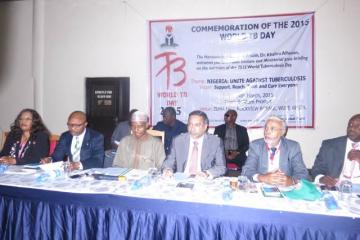 The Minister of Health (3rd left) and WR at the World TB Day