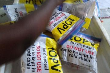 Retrieved tOPV vials waiting for boil and bury in Abia