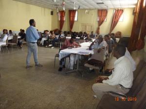 The sessions of the training going on 