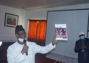 Minister of Health and Sanitation Prof. Alpha T. Wurie launching the National Healthcare Quality and Patient Safety Policy and Quality of Care Strategic Roadmap