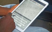 The eDEWS software can be used on mobile devices such as tablets (Credit: WHO)