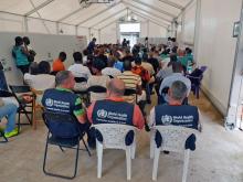 The ceremony was held in the Ebola Treatment Unit II at the old Ministry of Defence compound in Monrovia.