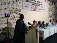 Dr. George Amofa, Deputy Director General of the Ghana Health Service delivering a keynote address