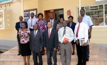 dr alemu together with top executives of the nda at their head office