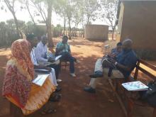 Field Team in discussion with health staff at Ikhanoda Dispensary