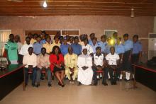 Group photo with law enforcement officers