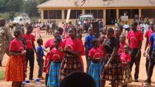 The Gopai group entertaining the guests  in Yambio