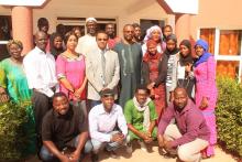 Group photo of reporters with PS and WHO Rep.