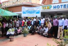 Participants posing for a group photo 