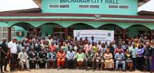 Group photo of participants at the NPHIL Annual Performance Review and Operational Planning Meeting held in Buchanan, Grand Bassa Co