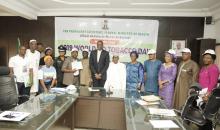 Group photograph of stakeholders at the press briefing