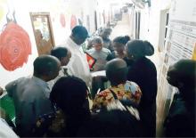 ARCC interviewing the Surveillance Focal Person at the Paediatrics unit of Alex Ekwueme Federal University Teaching Hospital Abakaliki, in Abakaliki LGA of Ebonyi State