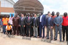 Delegates posing for a group photo at